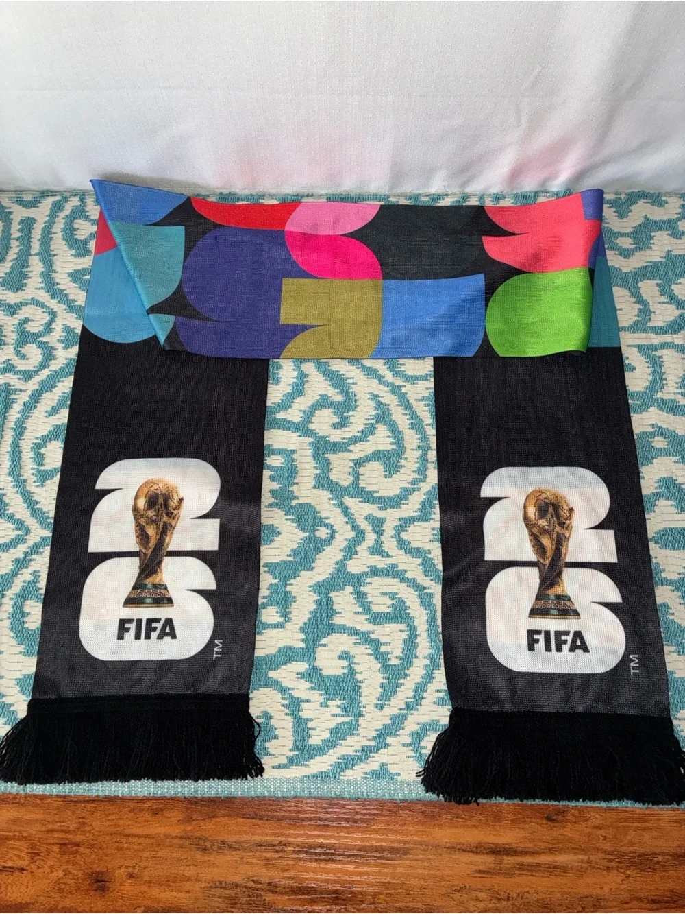 Black Multicolor World Cup Fan Scarf FIFA